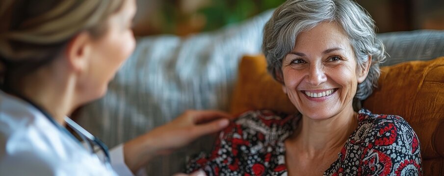 Experience compassionate healthcare An elderly patient smiling broadly after a successful consultation, reflecting the positive impact of personalized medical care Our dedicated doctor provides