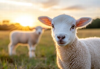 Obraz premium sheep on a meadow