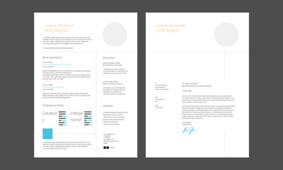 Obraz premium Modern Business Resume CV Template