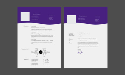 Obraz premium Modern Business Resume CV Template
