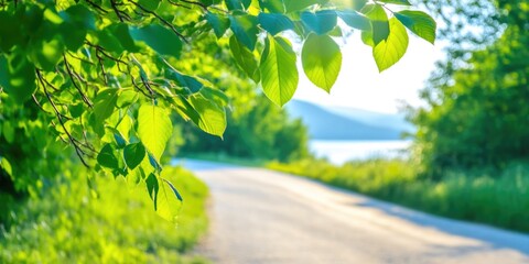 Capture of Early Morning Road and Landscape