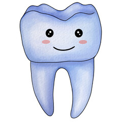 Adorable Cartoon Tooth Illustration Perfect for Children's Dentistry