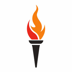 vector illustration of a burning fire
