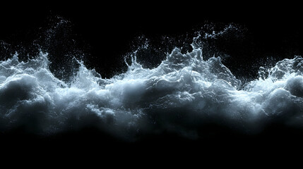 Abstract water splashes on black background