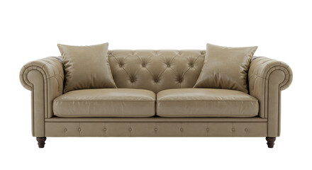 Isolated Buttoned Sofa