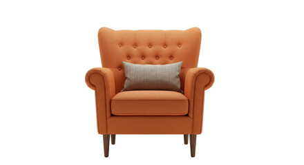 Isolated Wingback Armchair