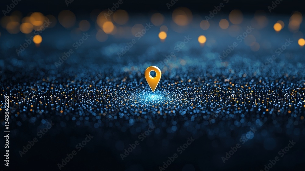 Poster a 3d illustration of a location pin symbolizing community connection and accessibility
