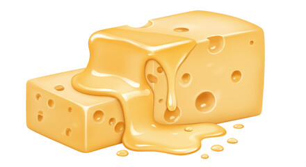 Isolated Melted Cheese