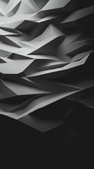 Abstract paper landscape sharp edges dramatic shadows