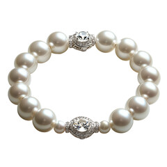 Elegant Pearl Bracelet with Crystal Clasps Luxury Jewelry Accessory