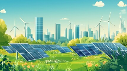 solar panels on the field