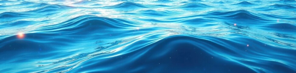 Naklejka premium Intricate wave patterns with stylized ripples on a calm ocean surface, design, nature