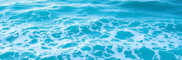 Obraz premium Gentle Ocean Wave Texture with Soft Foam and Turquoise Blue Gradients