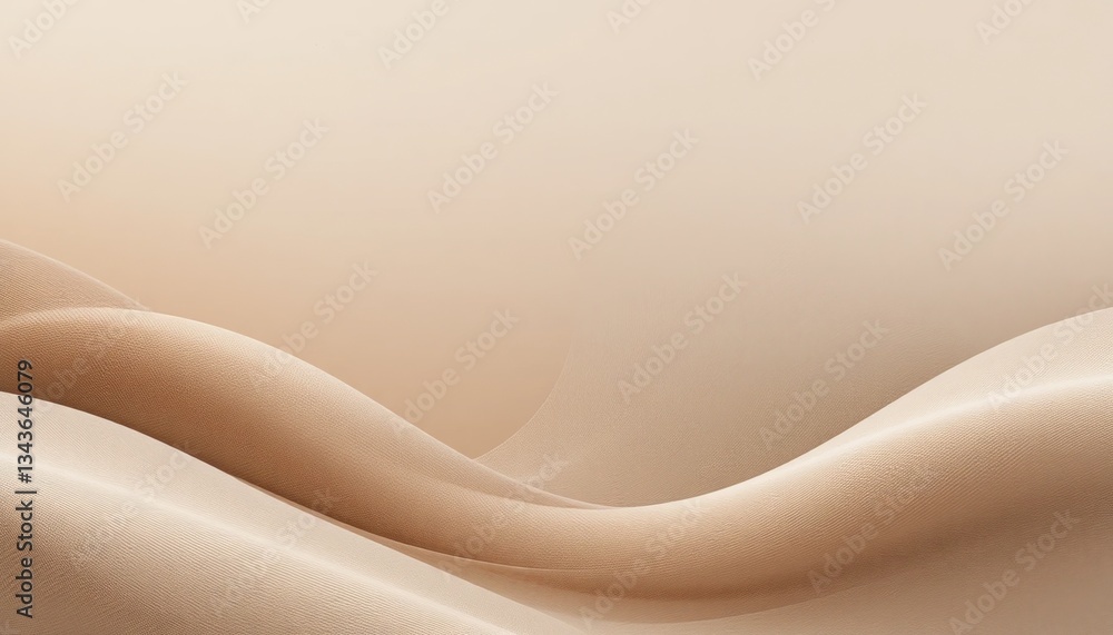 Poster flowing waves of soft tones abstract design digital art minimalist environment close-up view serenit