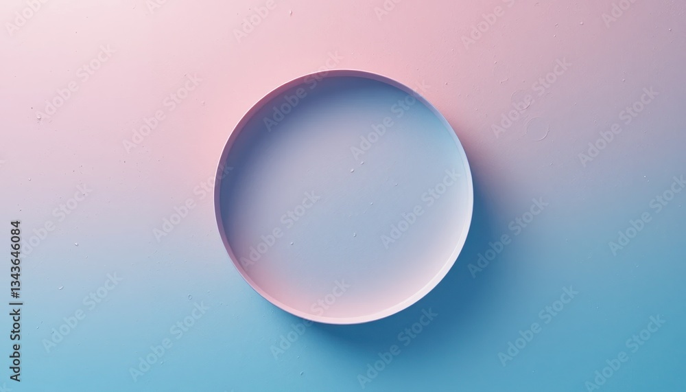 Poster creating a minimalist aesthetic with a circular plate studio setting photography calm environment di
