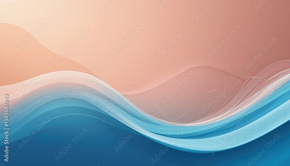 Poster fluid motion abstract waves digital art minimalist design calm environment aesthetic viewpoint conce