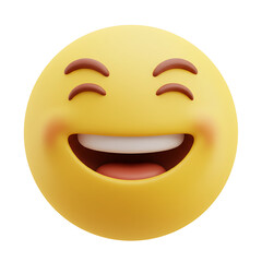 joyful 3D emoji laughing heartily expressing pure happiness and amusement