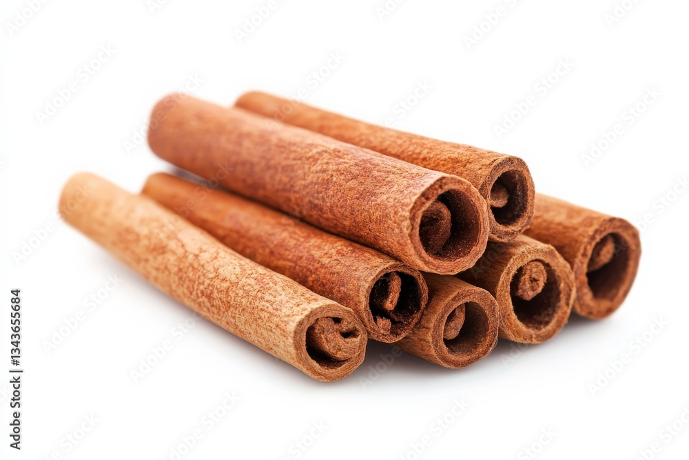 Poster cinnamon sticks stacked neatly showcasing their rich texture and warm color for culinary inspiration
