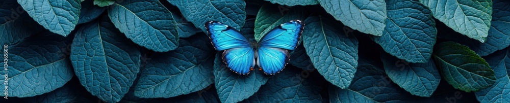Poster rows of plants creating an abstract image of a butterfly from above.