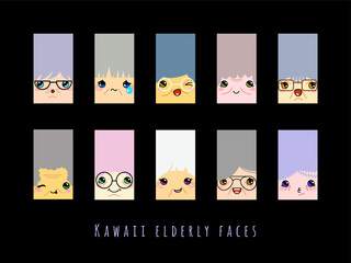 Kawaii elderly faces