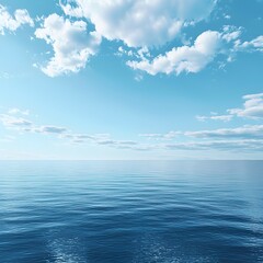 Fototapeta premium Photo of Calm Ocean Water under a Blue Sky