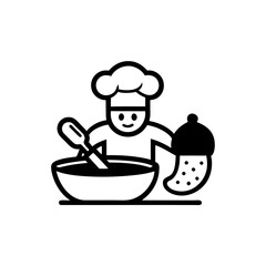 vector illustration of cartoon chef