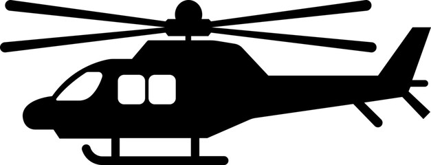 Helicopter icon.Flat creative element from airport icons collection. helicopter silhouettes vector illustrations isolated on white background.vector black aircraft.