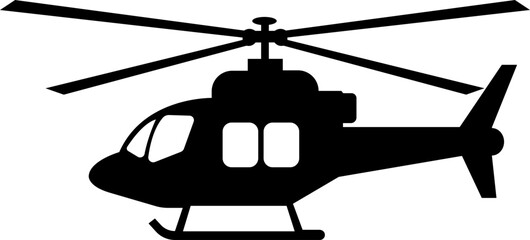 Helicopter icon.Flat creative element from airport icons collection. helicopter silhouettes vector illustrations isolated on white background.vector black aircraft.