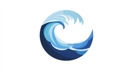 A minimalist design of World Water Day, featuring a wave forming the shape 