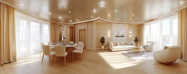 a luxurious and modern living room interior.