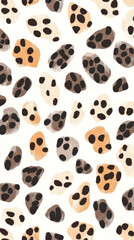 Seamless pattern of irregular organic spots in neutral tones