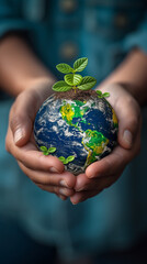 earth day. planet earth in your hands 