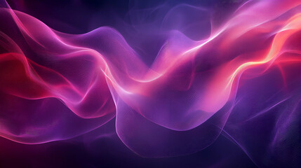 Fototapeta premium Abstract Flowing Purple and Pink Light Waves