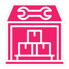 Vector Design Warehouse Icon Style