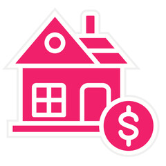 Vector Design House Loan Icon Style