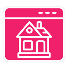 Vector Design House Website Icon Style