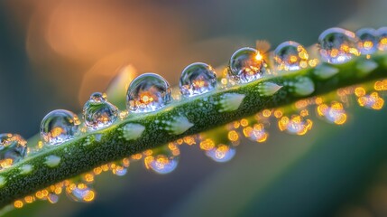 Morning Dewdrops on a Blade of Grass: A Macro Photography Masterpiece