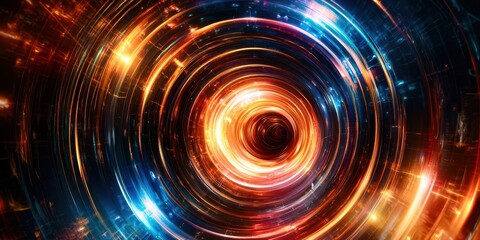 Obraz premium A colorful, swirling vortex of light and color
