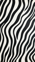 Black and white zebra pattern texture with wavy lines