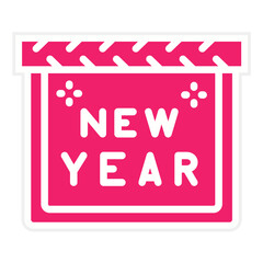 Vector Design New Year Gift Icon Style