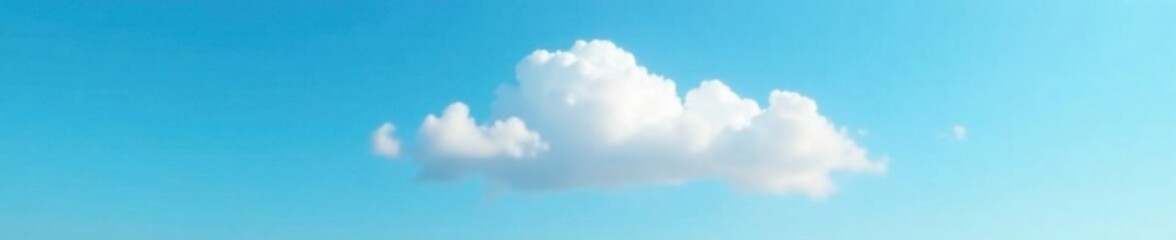 Soft white cloud floats above the cerulean sky, gentle, airy