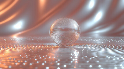Fototapeta premium Elegant glass sphere on a surface