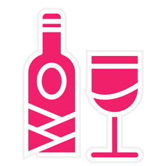Vector Design Wine Icon Style
