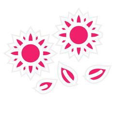 Vector Design Sunflower Icon Style