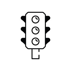Traffic Light vector icon stock illustration