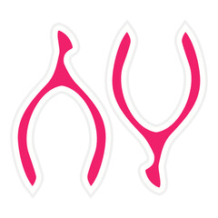 Vector Design Wishbone Icon Style
