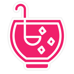 Vector Design Punch Bowl Icon Style
