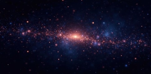 Naklejka premium Sparkling starfield on a black background with a touch of moonlight, space, night sky