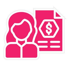 Vector Design Female Advisor Icon Style