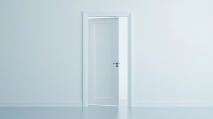 Fototapeta premium Open Door in a White Room
